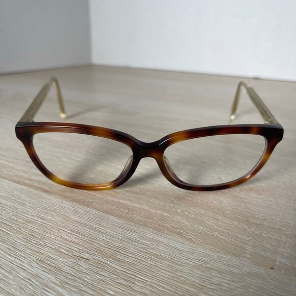 Gucci GG0568OA 002 Eyeglasses Tortoise Shell Gold Frames Only 55-15-145 - Picture 2 of 8